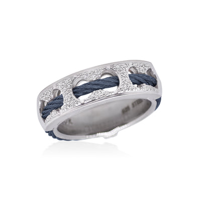 ALOR 18K/Stainless Steel Two-tone Diamond Ring  02-37-1874-11