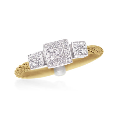 ALOR 14K/Stainless Steel Two-tone Diamond Ring  02-37-1843-11