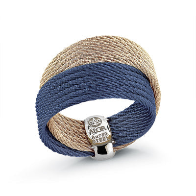 ALOR 18K/Stainless Steel Two-tone Precious Metal Ring  02-34-S450-00