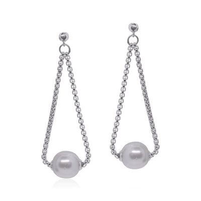 ALOR 14K White Pearl Earring  03-32-P303-01