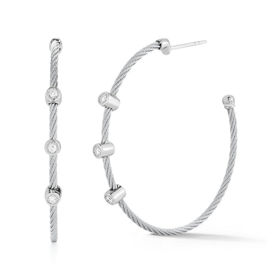 Alor Large Triple Station Hoop Earrings