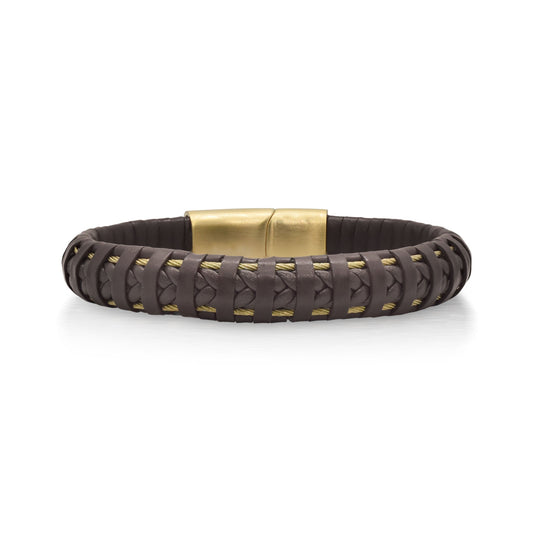 ALOR Men's Leather Wrapped Bracelet