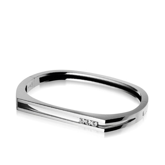 Lines Diamond Hinged Bracelet