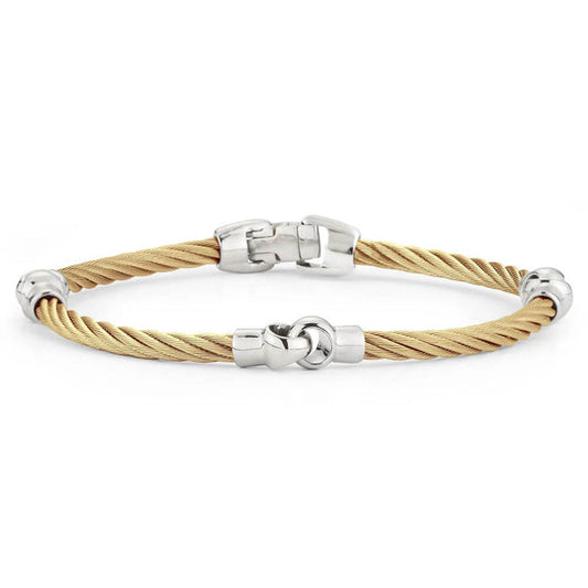 ALOR Stainless Steel Two-tone Precious Metal Bracelet  06-37-S744-00