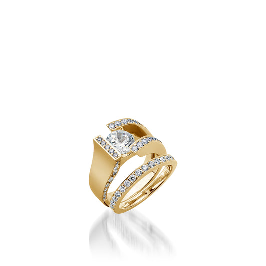 Elevate Yellow Gold Diamond Ring