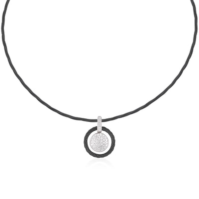 ALOR 18K/Stainless Steel Two-tone Diamond Necklace  08-28-1342-11