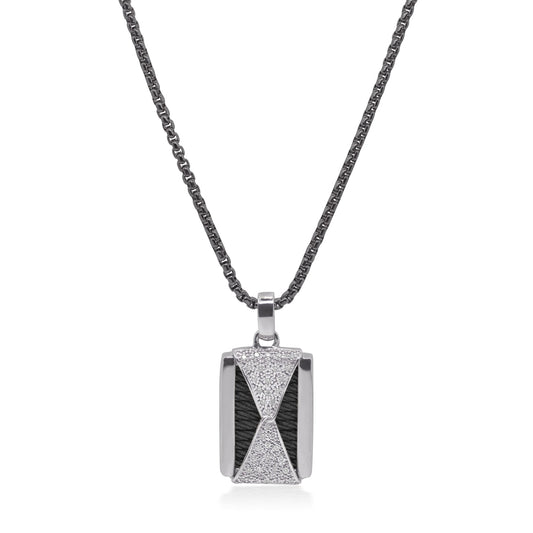 Alor ID Tag Hourglass Necklace