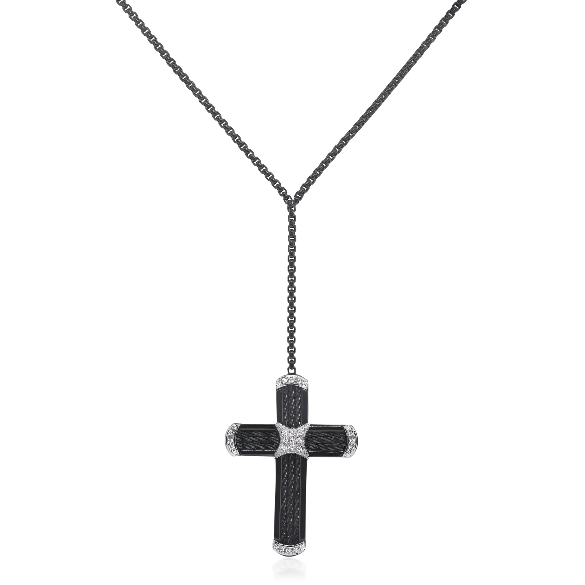 Alor "WY" Cross Lariat Necklace