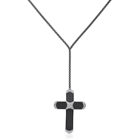 Alor "WY" Cross Lariat Necklace