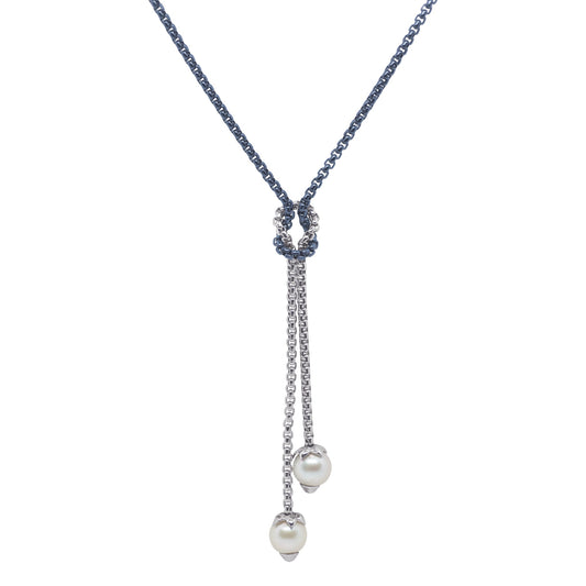 Alor Knotted Lariat Pearl Necklace