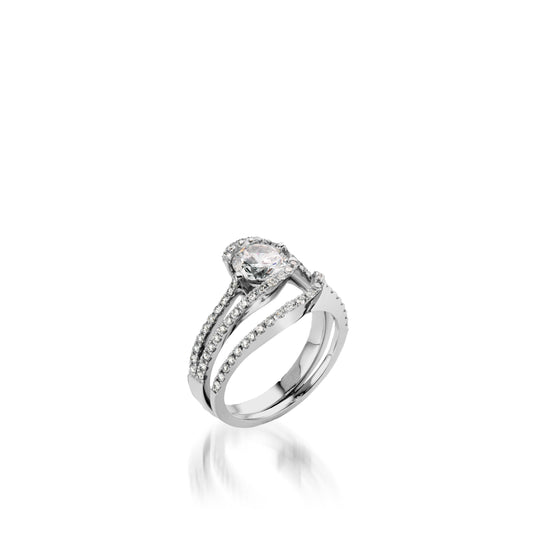 Bellissima Pave Diamond White Gold Engagement Ring