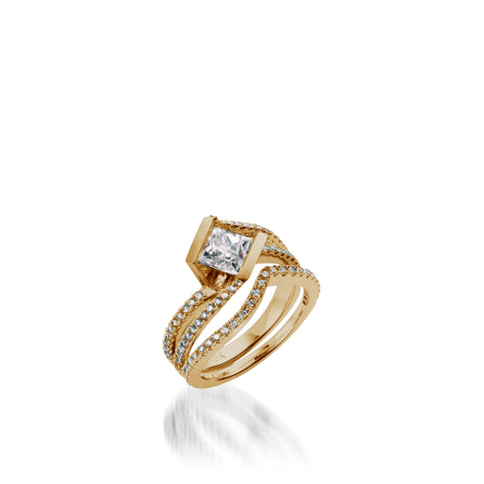 Mystere Yellow Gold Engagement Ring