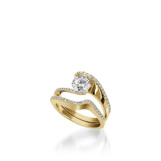 Aquarius Yellow Gold Engagement Ring