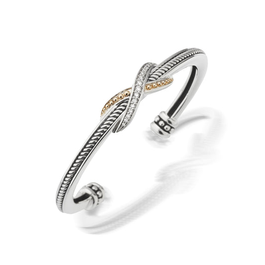 Apollo Curve Cuff Bracelet with Pavé Diamonds
