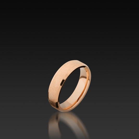 Rose Gold Beveled Band