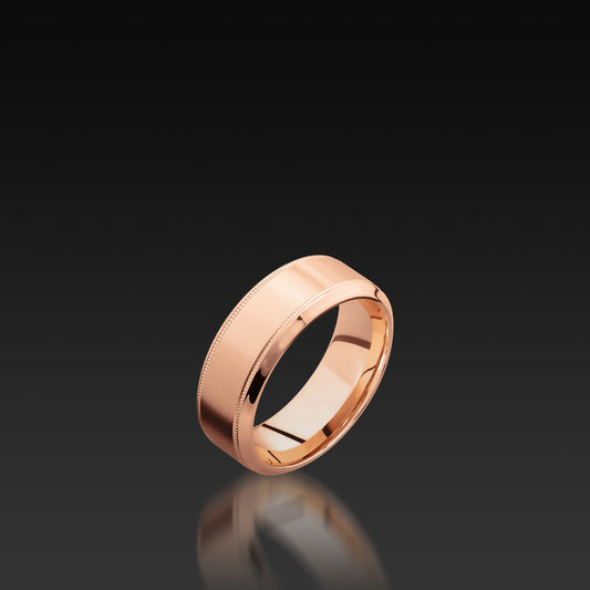Rose Gold Milgrain Band