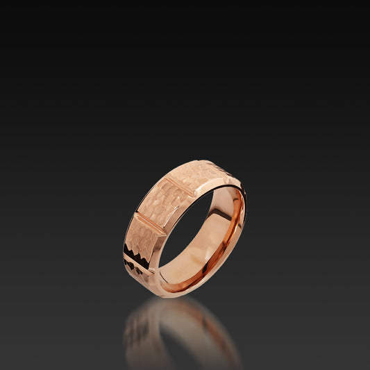 Rose Gold Hammered Band