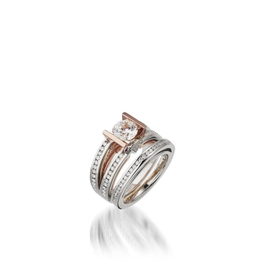 Attraction Rose & White Gold Engagement Ring