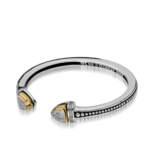 Arrivo Narrow Pave Diamond Cuff Bracelet