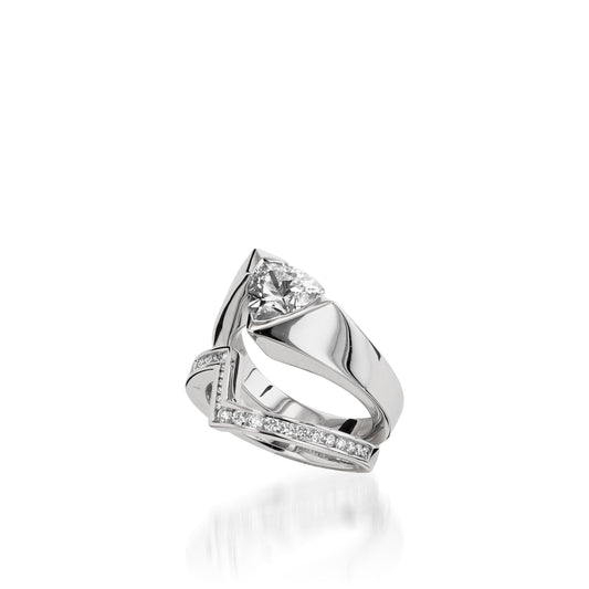 Optica White Gold Engagement Ring