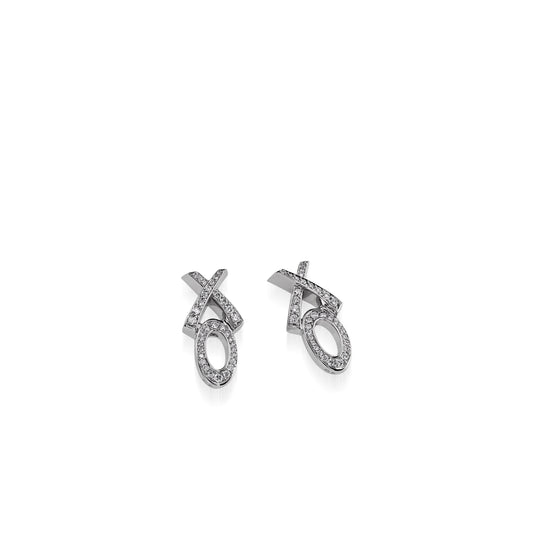 Paris X/O Pave Diamond Earrings