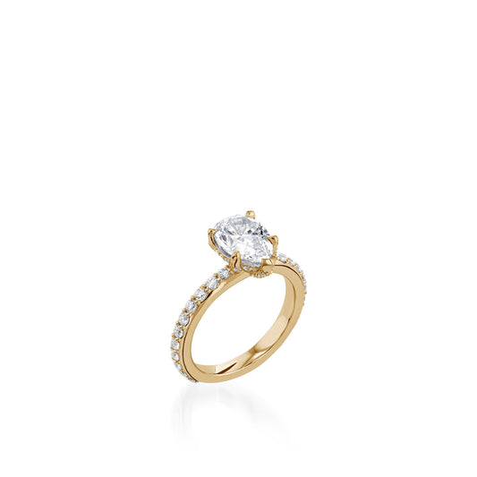 Duchess Pear White Gold Engagement Ring