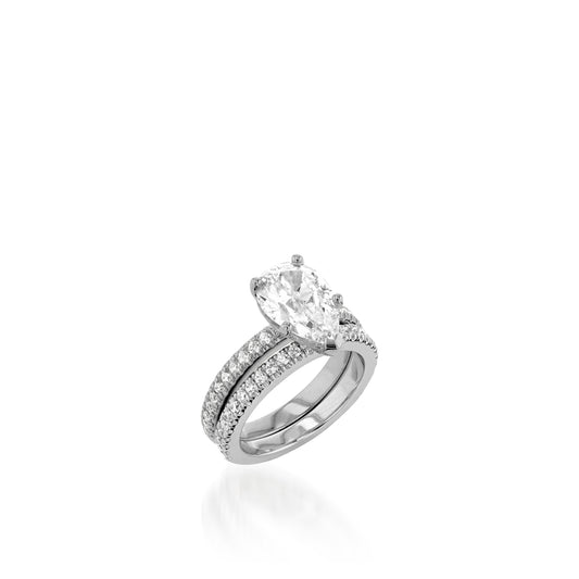 Essence 3-Carat Pear Shaped Engagement Ring