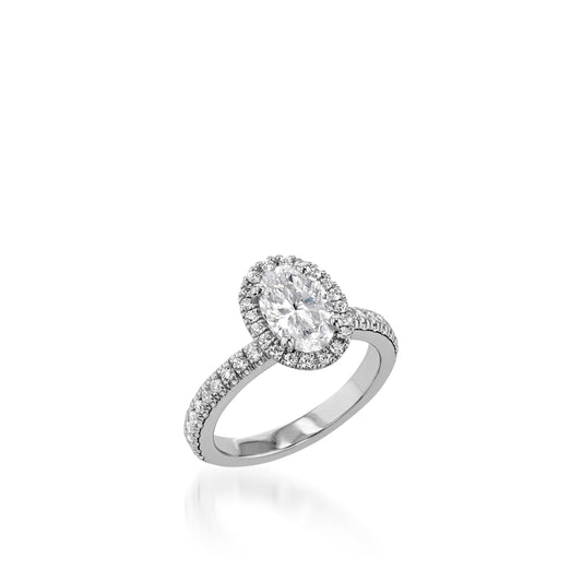 Majesty Oval Yellow Gold Engagement Ring