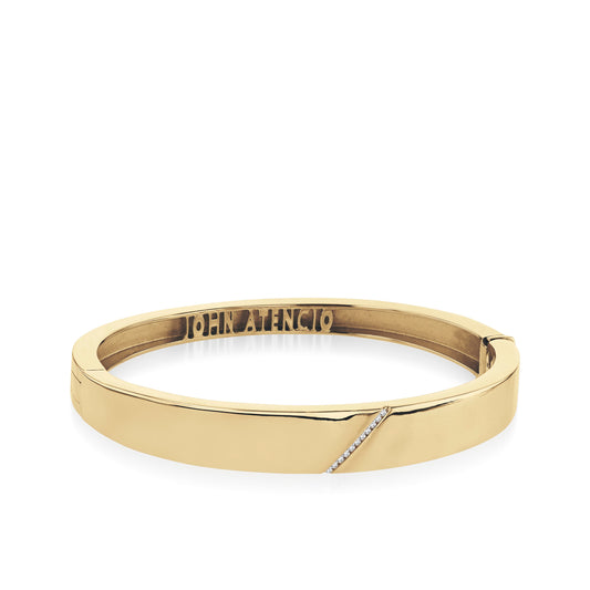 Havana Wide Diamond Cuff Bracelet