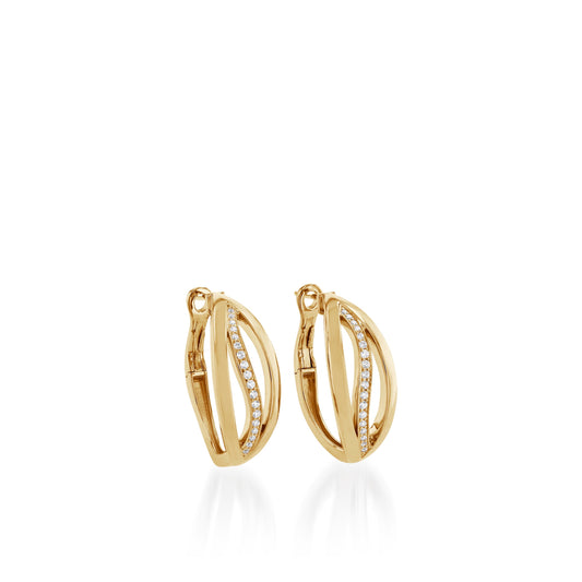 Bellagio Pave Diamond Hoop Earrings