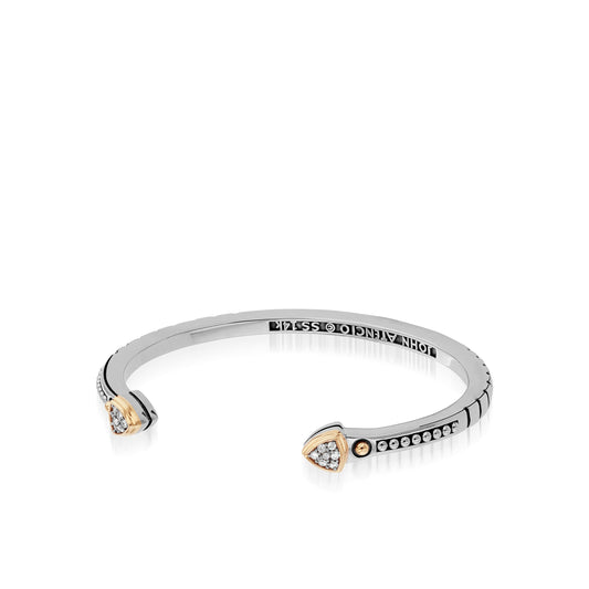 Arrivo Petite Pave Diamond Cuff Bracelet