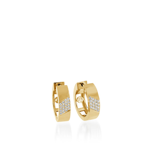 Havana Pave Diamond Hoop Earrings