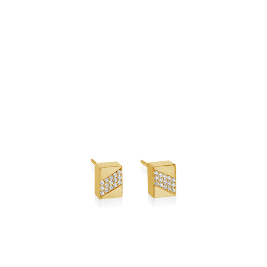 Havana Pave Diamond Stud Earrings