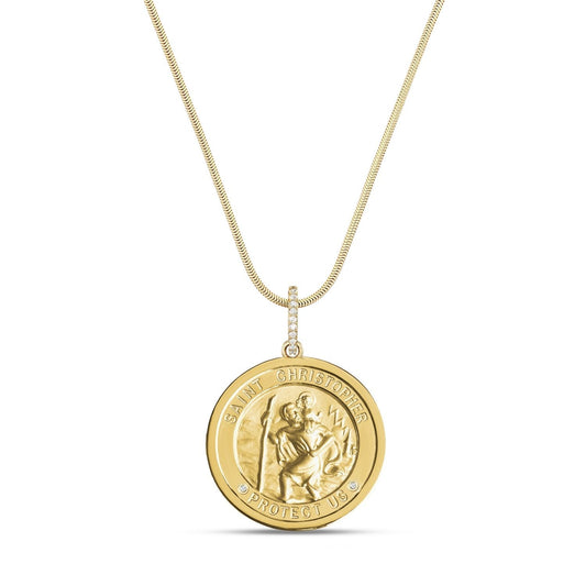 14k St. Christopher "Protect Us" Pendants & Necklaces