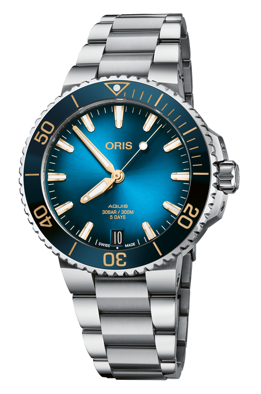 Oris Aquis Date Calibre 400 Automatic Watch 01 400 7769 4125-07 8 22 09PEB