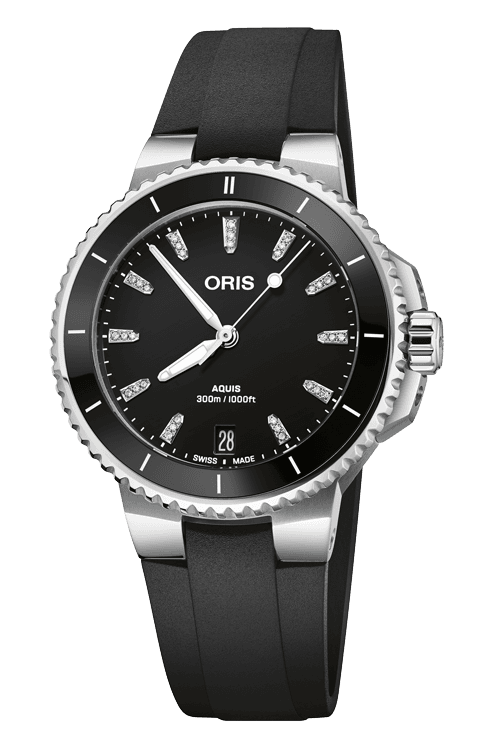 Oris Aquis Date Diamonds Automatic Watch 01 733 7792 4194-07 4 19 64FC