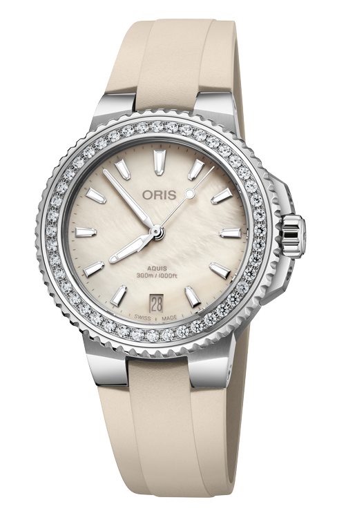 Oris Aquis Date Diamonds Automatic Watch 01 733 7792 4956-07 4 19 61FC