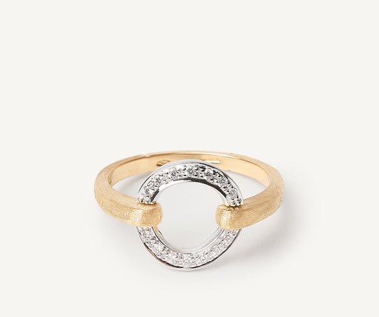18K Yellow Gold Stackable Diamond Circle Ring