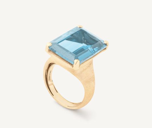 18K Yellow Gold Sky Topaz Cocktail Ring