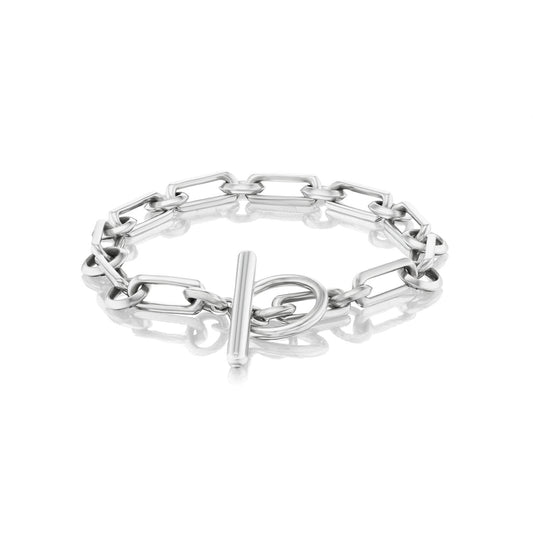 Gwyneth Sterling Silver Chain Bracelet with Toggle