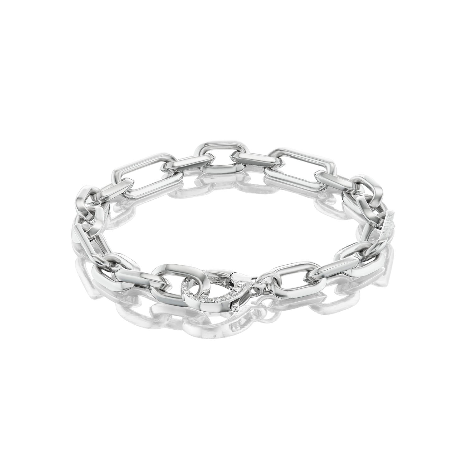 Zoe Knife Edge Oval Link Chain Bracelet