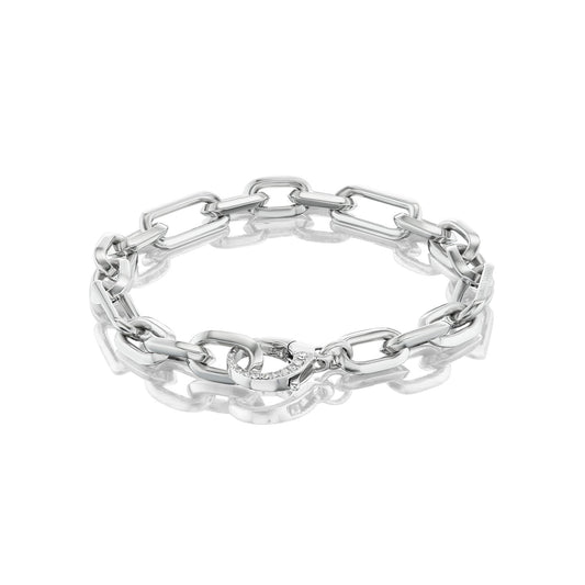 Zoe Knife Edge Oval Link Chain Bracelet