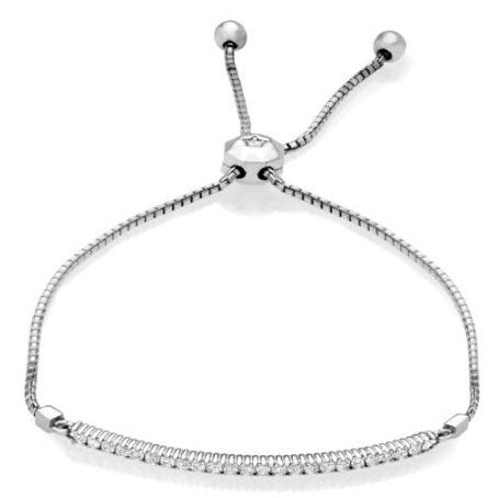 This Bracelet is available in 14K White Gold. There are a total of 29 stones. There are Round with a total carat weight of 0.39 set in a  setting.