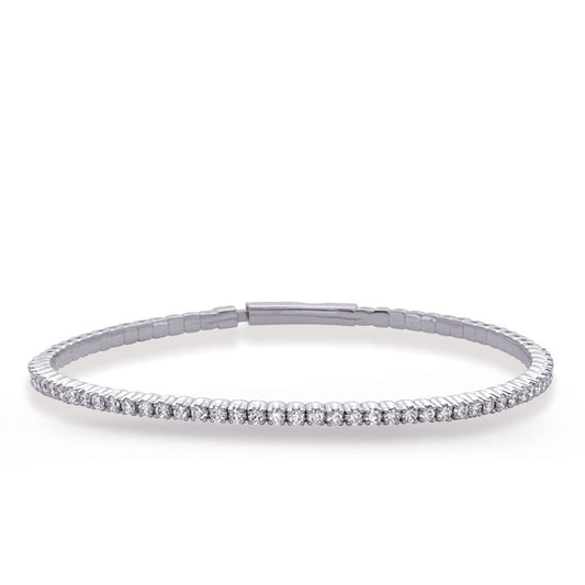 This Bracelet is available in 14K White Gold. There are a total of 41 stones. There are Round with a total carat weight of 1.58 set in a  setting.