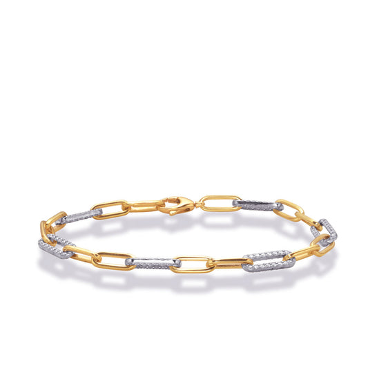 This Bracelet is available in 14K Yellow & White Gold. There are a total of 192 stones. There are Round with a total carat weight of 1.64 set in a Prong Set setting.