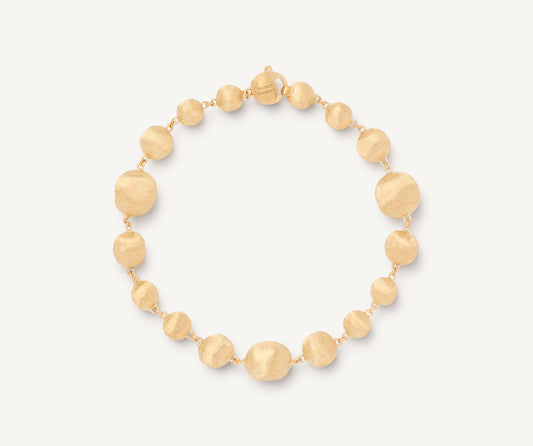 18kt yellow gold mixed bead bracelet