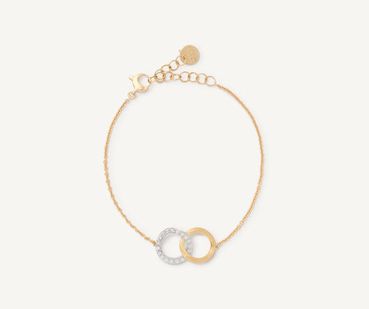 Infinity diamond bracelet with adjustable chain