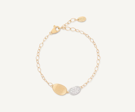 Diamond bracelet with adjustable chain, mini