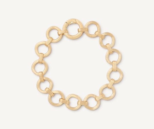 18kt yellow gold flat link bracelet