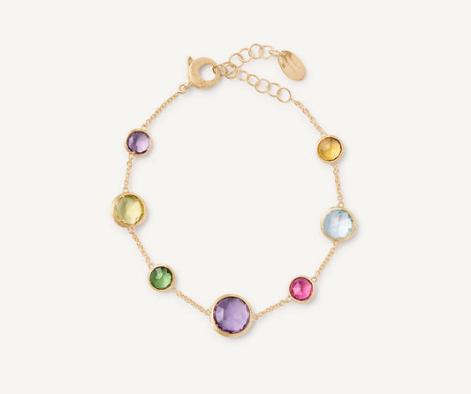 18kt yellow gold mixed gemstone light bracelet